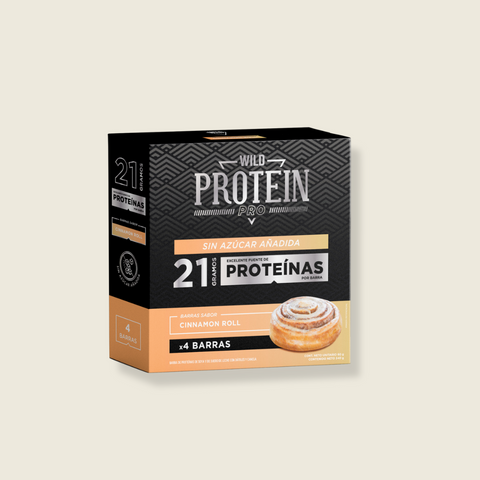 Barrita Wild Protein Pro Cinnamon Roll 4 Unidades