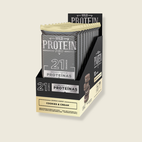 Barrita Wild Protein Pro Cookies Cream 10 Unidades
