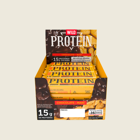 Wild Protein Chocolate Maní 16 Unidades