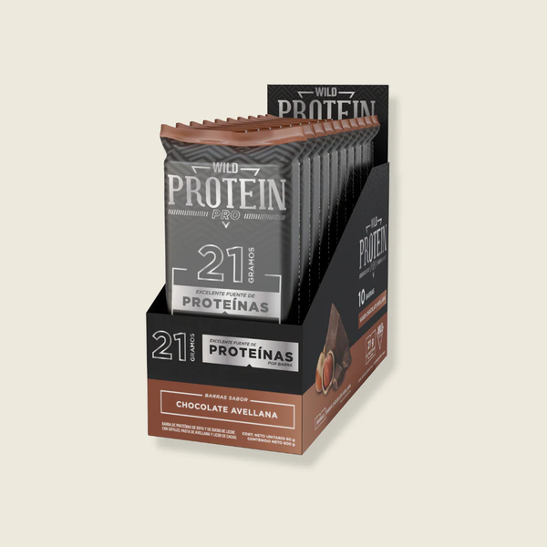 Barrita Wild Protein Pro Chocolate Avellana 10 Unidades