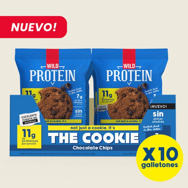 Wild Protein The Cookie Chocolate Chips 10 Unidades
