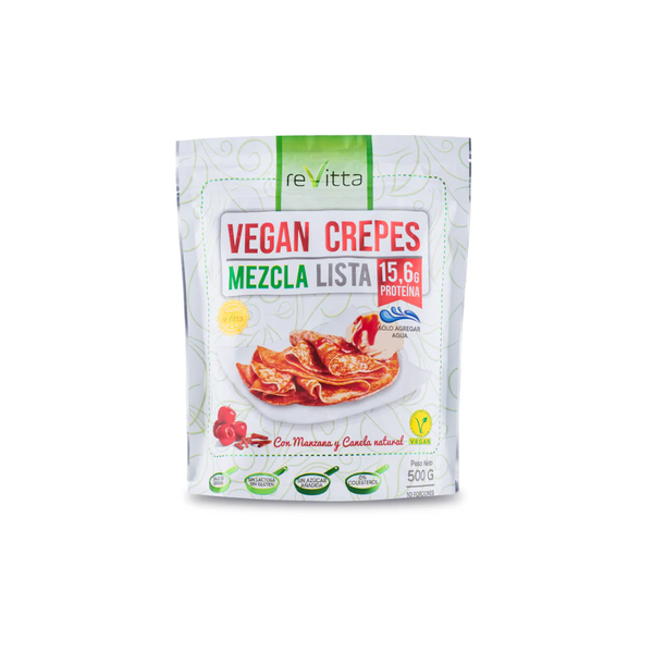 Proteína Vegan Crepes Proteicos Mezcla Lista 500 Grs