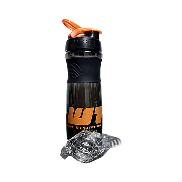Shaker Con Goma + Bolilla Anti-Grumos Negro 700 ml