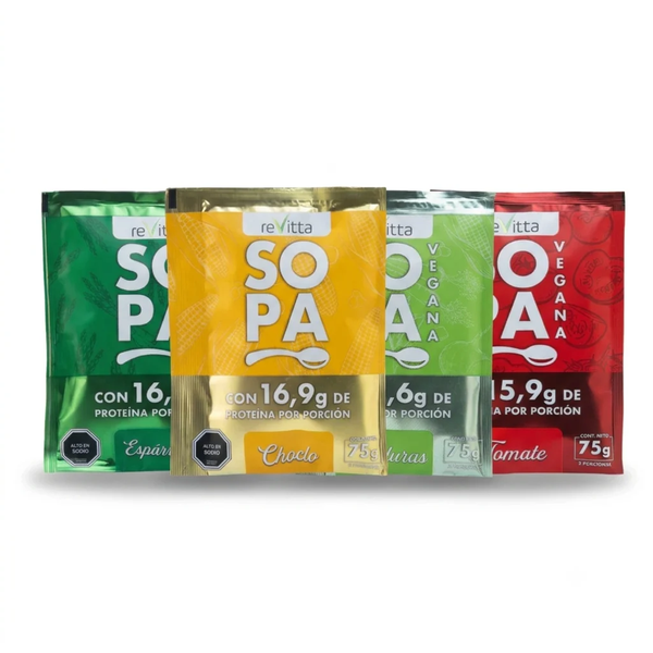 Pack 4 Sopas Proteica 75 Grs