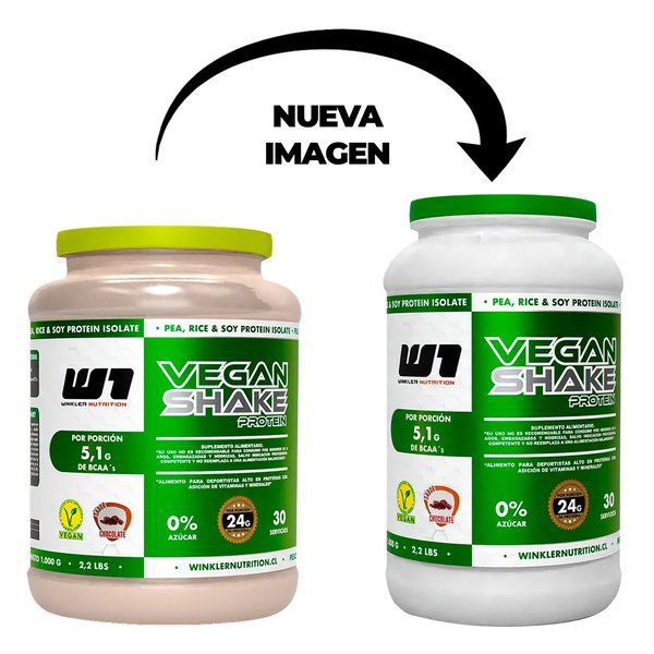Vegan Shake Proteína Vegana 1kg 30 Porciones